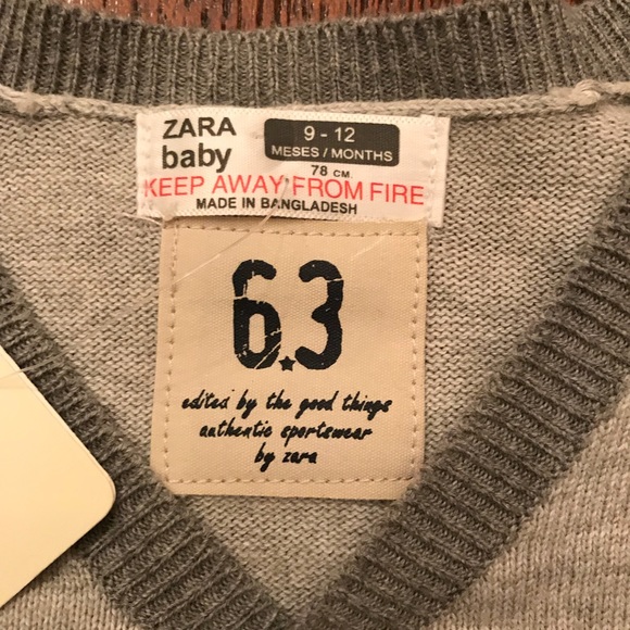 NWT Zara Baby Heather Gray Cardigan - Picture 2 of 2